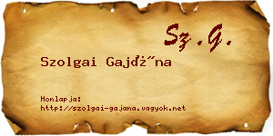 Szolgai Gajána névjegykártya